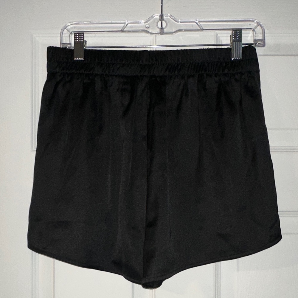 Elegant Silky Black Women's Shorts